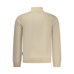SWEAT-SHIRT BEIGE À FERMETURE ÉCLAIR POUR HOMME US GRAND