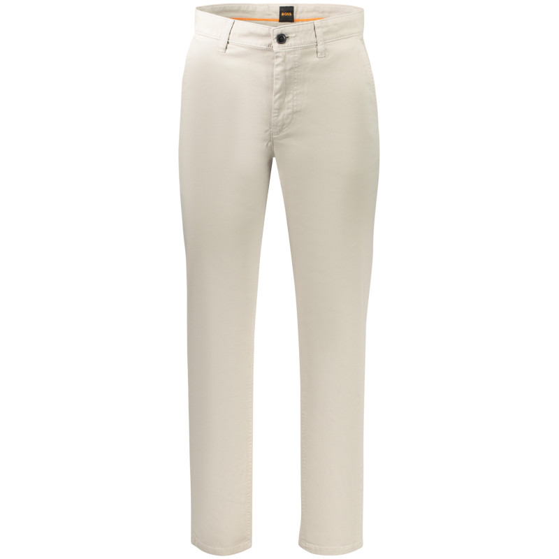 BOSS MEN'S BEIGE TROUSERS