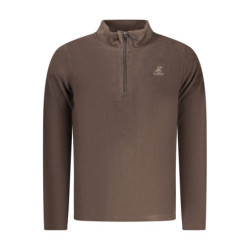 US GRAND MEN'S BROWN ZIP-UP SWEATSHIRT