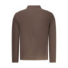 SWEAT-SHIRT FERMETURE ÉCLAIR MARRON POUR HOMME US GRAND